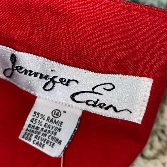 JENNIFER Eden red shift dress size 14 vintage new with tags - Picture 4 of 6